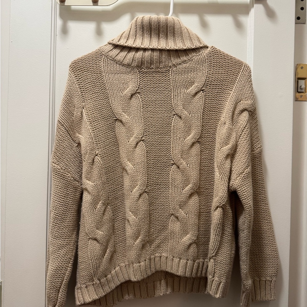 Workshop Republic Clothing Cream Cowl Neck Sweater